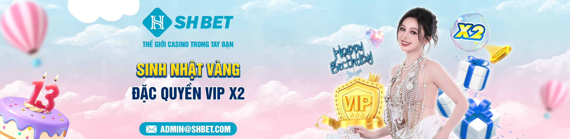 Banner Shbet sinh nhật vàng đặc quyền vip